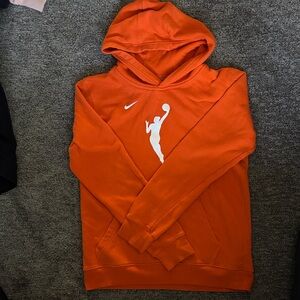 Nike Kids Orange Hoodie with White Logo